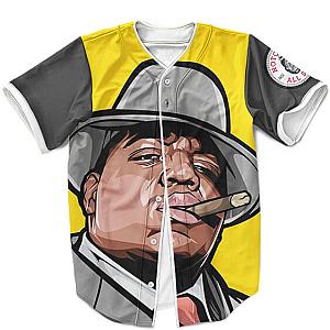 Biggie Smalls Outfit - Gentleman Biggie Smalls Dope Black and Yellow Baseball Jersey