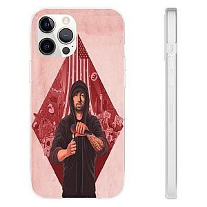 Eminem Outfit - Eminem Burn Your Mic American Flag iPhone 12 Bumper Case