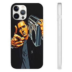 Eminem Outfit - Eminem With His Boombox Badass Black iPhone 12 Case