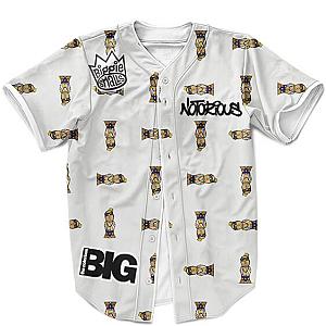 Biggie Smalls Outfit - Biggie Smalls The Notorious BIG Minimalist Pattern Gray Cool Baseball Shirt