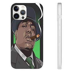 Biggie Smalls Outfit - Biggie Wearing Suit Smoking A Cigar iPhone 12 Fitted Cover