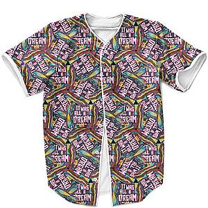 Biggie Smalls Outfit - It Was All A Dream Juicy Lyrics Biggie Smalls Colorful Rainbow Baseball Jersey