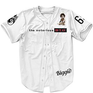 Biggie Smalls Outfit - The Notorious BIG Ready To Die Album Cover Art White Baseball Jersey