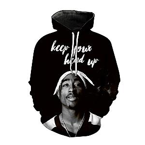 TuPac Outfit - 2PAC TuPac Rapper Graphic 3D Print Hoodie