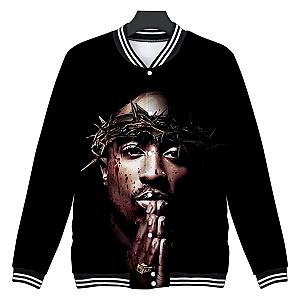 TuPac Outfit - Rapper Hip Hop Tupac Amaru Shakur 3D Baseball Jacket