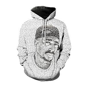 TuPac Outfit - Tupac Legend Rapper 3D Graphic Allover Printing Hoodie