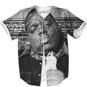 Biggie Smalls Outfit - Big Poppa Biggie Smalls All Over Print Gray Awesome Baseball Jersey