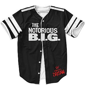 Biggie Smalls Outfit - Biggie Smalls The Notorious BIG It Was All A Dream Cool Black Baseball Jersey