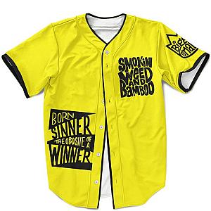 Biggie Smalls Outfit - The Notorious BIG Born Sinner Juicy Dope Neon Yellow Baseball Jersey