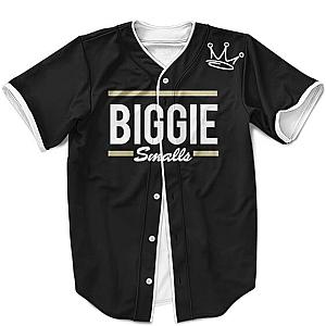 Biggie Smalls Outfit - The Notorious BIG Biggie Smalls Minimalist Clean Black Baseball Jersey