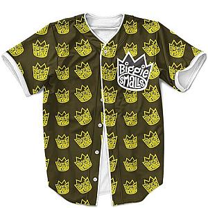 Biggie Smalls Outfit - Big Poppa Biggie Smalls Pop Culture Style Yellow Baseball Jersey