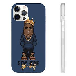 Biggie Smalls Outfit - Chibi Biggie Stay Home Life Or Death iPhone 12 Fitted Cover