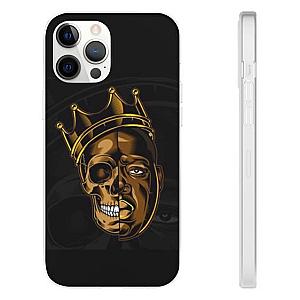 Biggie Smalls Outfit - Biggie Golden Skull And Crown Tribute Black iPhone 12 Case