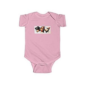 TuPac &amp; Biggie Smalls Outfit - Eazy-E Tupac &amp; Biggie Monsters Under The Bed Cover Baby Onesie