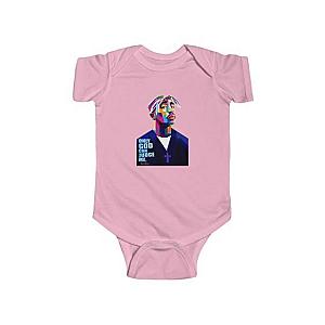 TuPac Outfit - Only God Can Judge Me 2Pac Abstract Head Art Baby Onesie