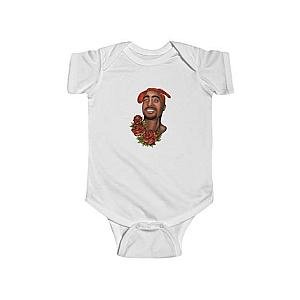 TuPac Outfit - Gangsta 2Pac Shakur West Coast Roses Tribute Baby Onesie