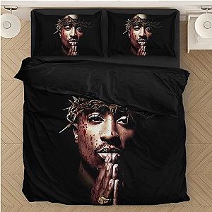 TuPac Outfit - Tupac Makaveli Wearing Crown Of Thorns Wonderful Bedding Set