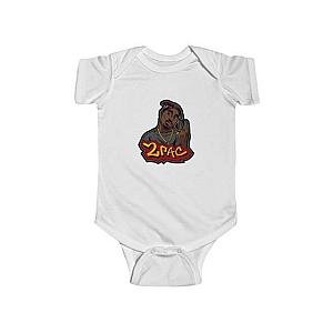 TuPac Outfit - 2pac Shakur Hustlin Hand Sign Animated Art Baby Onesie