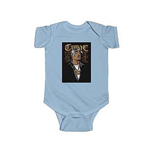 TuPac Outfit - 2Pac Makaveli Thug Life Gold Necklace Baby Toddler Bodysuit