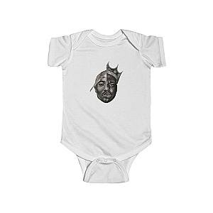 TuPac &amp; Biggie Smalls Outfit - 2Pac Shakur And Biggie Smalls Face-Off Monochrome Baby Onesie