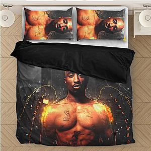 TuPac Outfit - Tupac Makaveli Thug Life Angel Wings Dark Dope Bedding Set