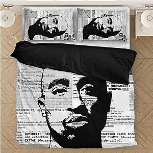 TuPac Outfit - Tupac Makaveli Thug Life Newspaper Inked Art Dope Bedding Set