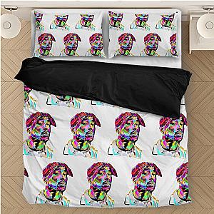 TuPac Outfit - 2pac Shakur Rainbow Colors Paint Effect Amazing Bedding Set