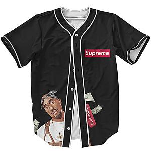 TuPac Outfit - Supreme Inspired Hype Beast Tupac Shakur Dope Baseball Jersey