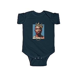 TuPac Outfit - Awesome Rapper 2Pac Amaru Shakur Wearing Crown Baby Onesie