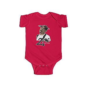 TuPac Outfit - Rapper 2Pac Makaveli Black Bandana Art Baby Toddler Onesie