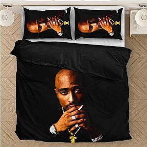 TuPac Outfit - Tupac Amaru Shakur Holding Cigarette Majestic Bedding Set