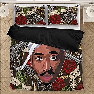 TuPac Outfit - 2pac Shakur Makaveli Hustle Hard Gangster Design Bedding Set