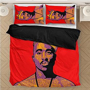 TuPac Outfit - King Tupac Shakur Makaveli Red Purple Awesome Bedding Set