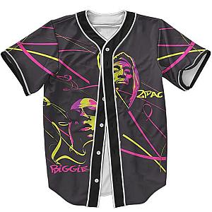 TuPac &amp; Biggie Smalls Outfit - Tupac Shakur &amp; Biggie Smalls Colorful Badass Baseball Jersey