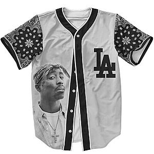 TuPac Outfit - Hip Hop Gangsta Rapper 2Pac Amaru Shakur LA Dope Baseball Jersey