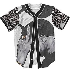 TuPac Outfit - Tupac Makaveli Shakur Middle Finger Up Dope Baseball Jersey