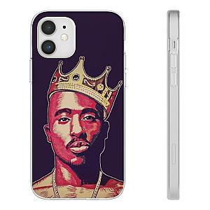 TuPac Outfit - Rapper 2Pac Amaru Shakur Wearing Crown Cool iPhone 12 Case