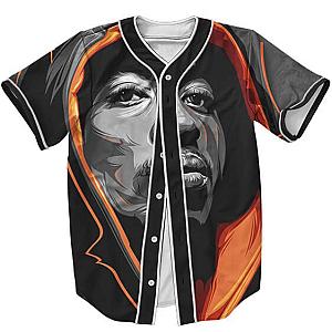 TuPac Outfit - Over All Print Tupac Shakur Realistic Drawing Baseball Jersey