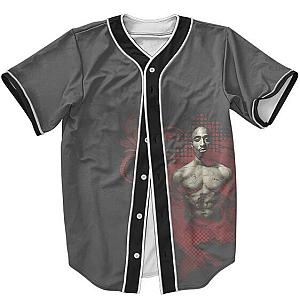 TuPac Outfit - Awesome Legend Rapper Tupac Makaveli Dope Grey Baseball Jersey