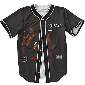 TuPac Outfit - 2Pac Shakur All Eyez On Me Cover Design Dope Baseball Jersey