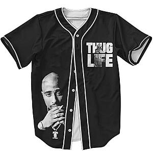 TuPac Outfit - Thug Life Gangsta Rapper Tupac Makaveli Shakur Baseball Jersey