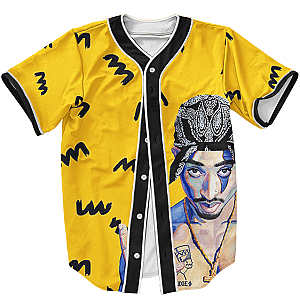 TuPac Outfit - Gangsta Hip Hop Rapper Tupac Shakur Dope Pattern Baseball Jersey