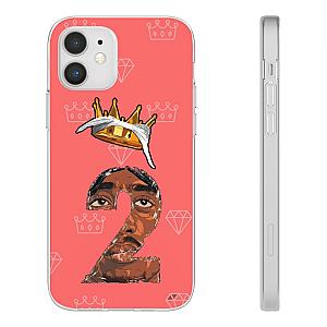 TuPac Outfit - 2Pac Shakur Crown &amp; Bandana Minimalistic Art iPhone 12 Case