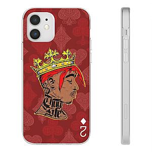 TuPac Outfit - Tupac Makaveli Wearing Crown Cool Diamond Card iPhone 12 Case