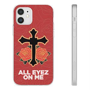 TuPac Outfit - All Eyez On Me By 2Pac Shakur Cross &amp; Rose Art iPhone 12 Case