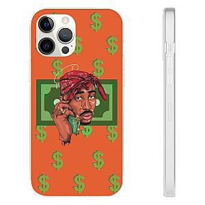 TuPac Outfit - Tupac Makaveli Shakur Dollar Art Cool Orange iPhone 12 Case