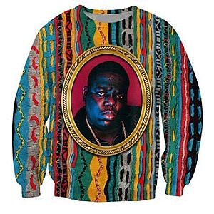 Biggie Smalls Outfit - Notorious B.I.G. Biggie Smalls Print Sweatshirts F