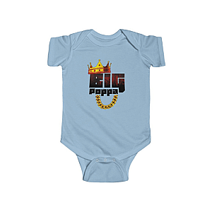 Biggie Smalls Outfit - Big Poppa Biggie Signature Crown &amp; Necklace Baby Romper