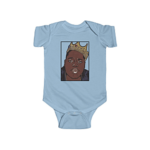 Biggie Smalls Outfit - East-Coast Rapper Biggie Smalls Wearing Crown Baby Romper