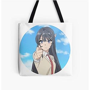 Sakurajima Mai - Rascal Does Not Dream Of Bunny Girl Senpai All Over Print Tote Bag